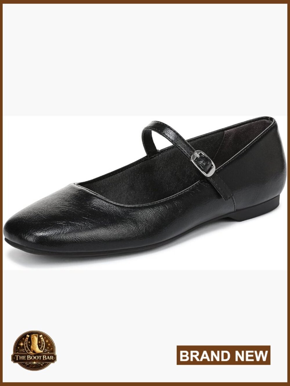 Soft System Mary Jane Flats - Comfortable Patent PU Slip-On Shoes